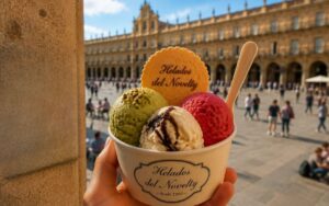 Helados artesanos en la Plaza Mayor de Salamanca